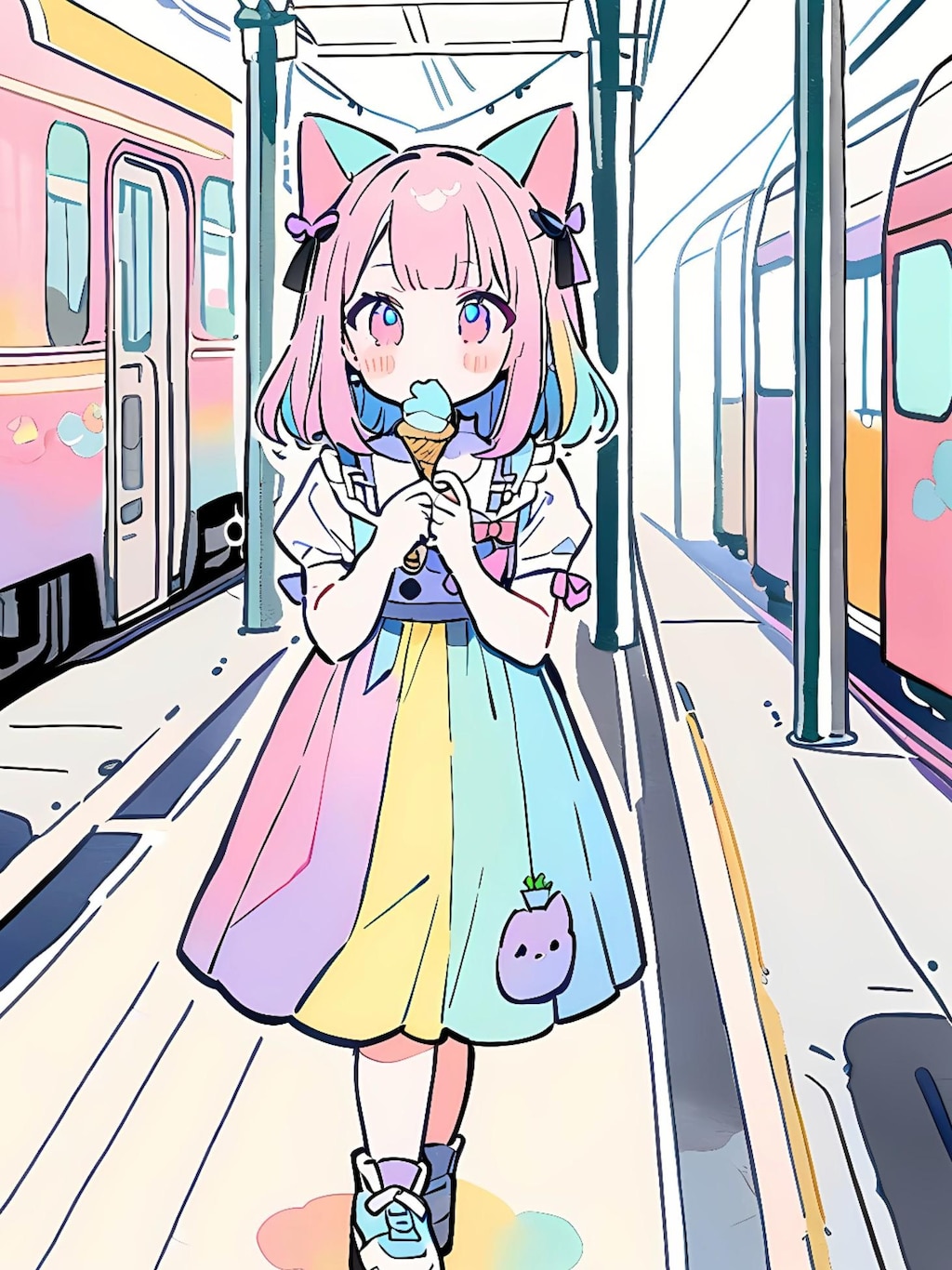 アイスとフラットちゃん