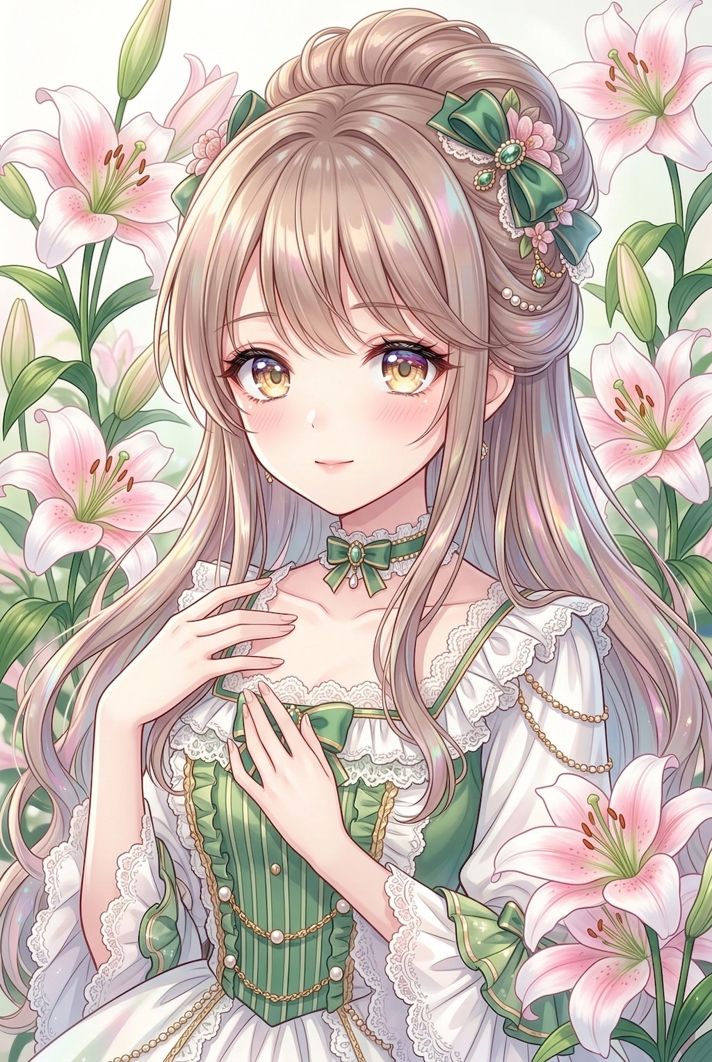 百合に包まれた優雅