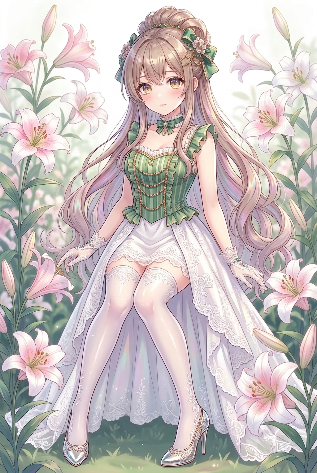 百合に包まれた優雅