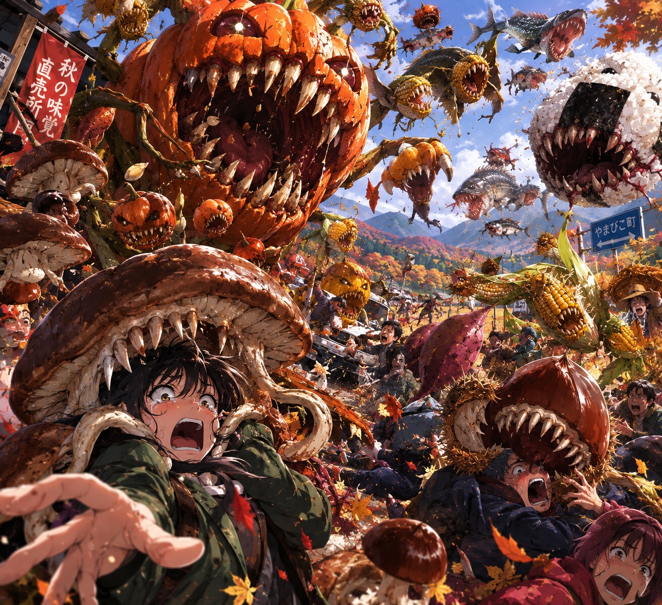 大進撃の秋の味覚たち | の人気AIイラスト・グラビア