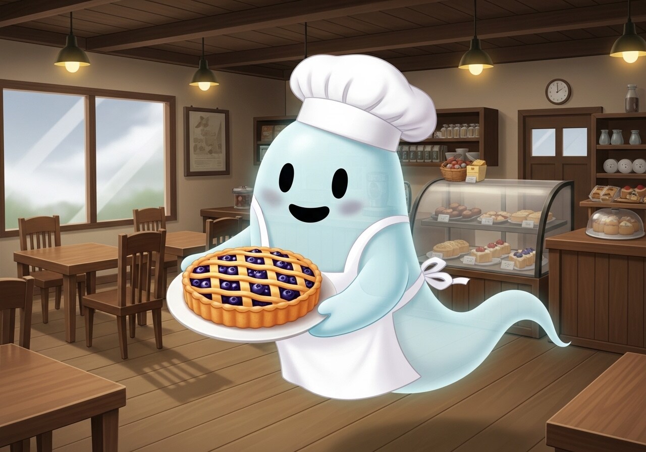 お化けパティシエのブルーベリーパイ | の人気AIイラスト・グラビア