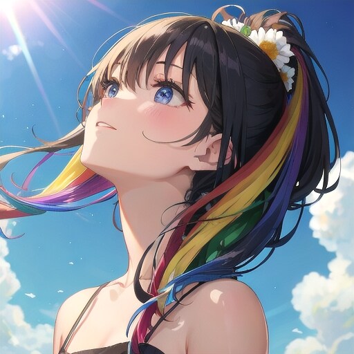 空を見上げる
