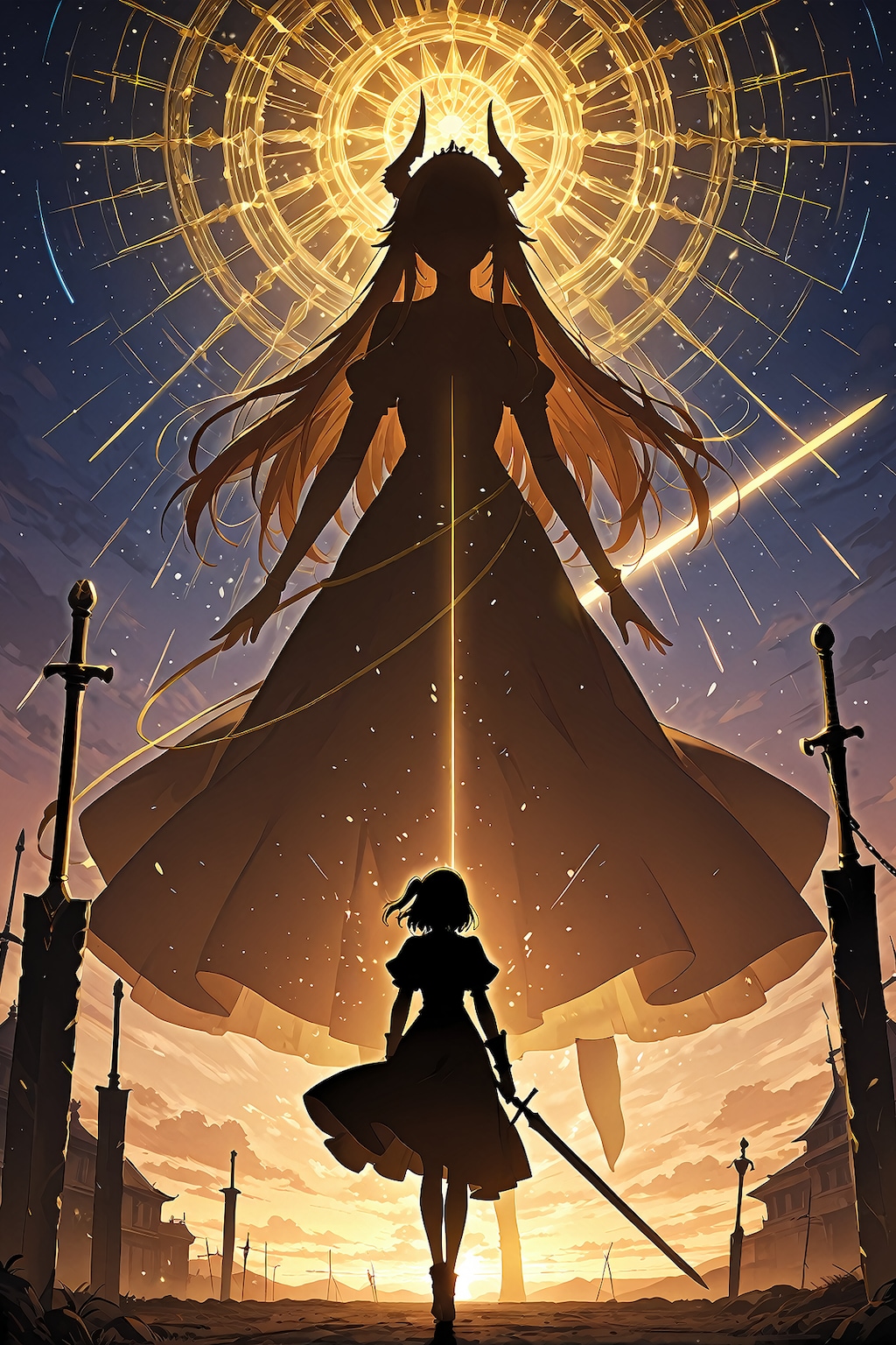 シルエット 少女剣士 02