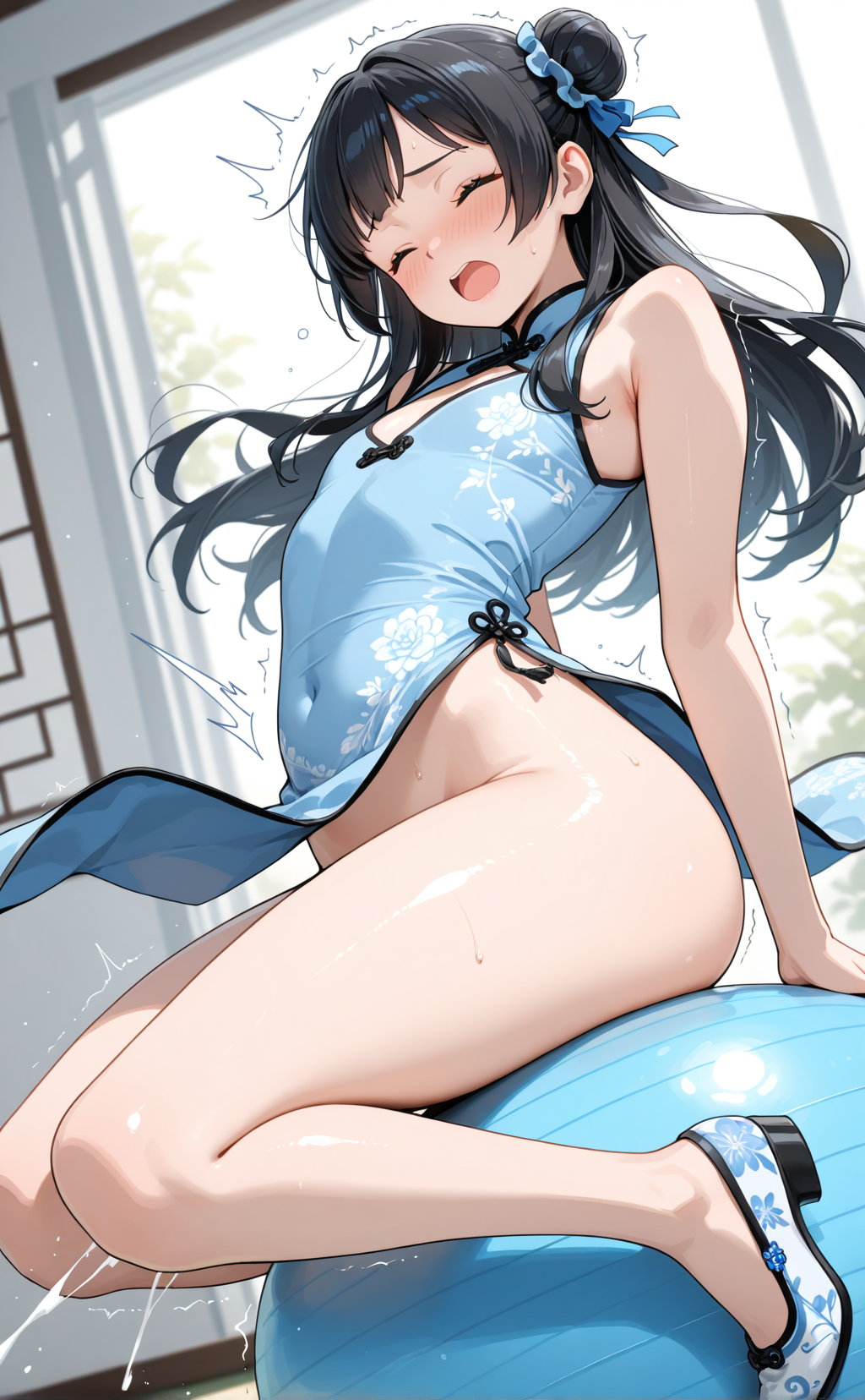 結局バランスボールでイキまくるチャイナさん