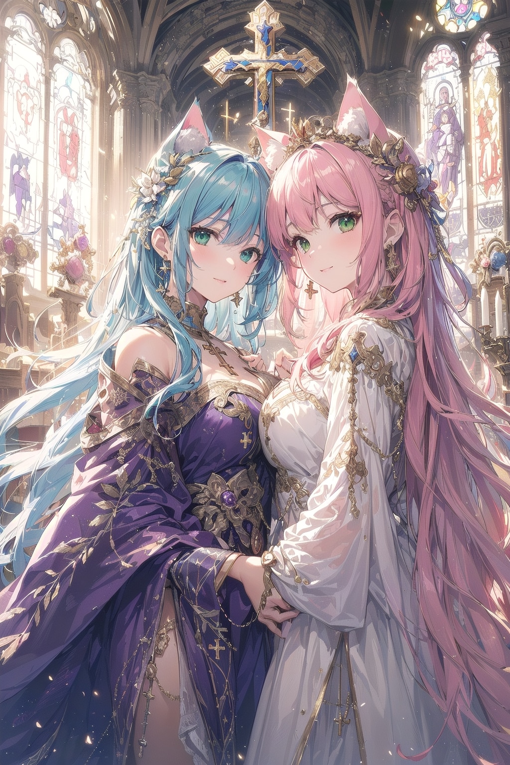 教会の猫耳姉妹⛪🐱🐱✨