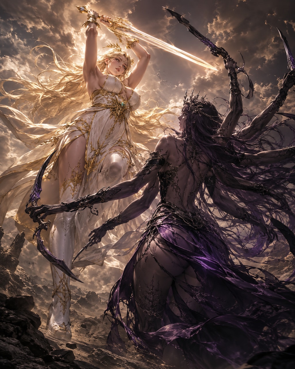 【八腕の闇、金瞳の光―光の女神ルミナリア】