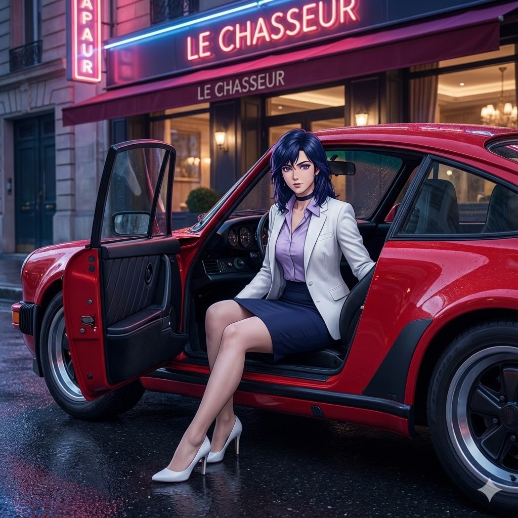 赤いポルシェの女