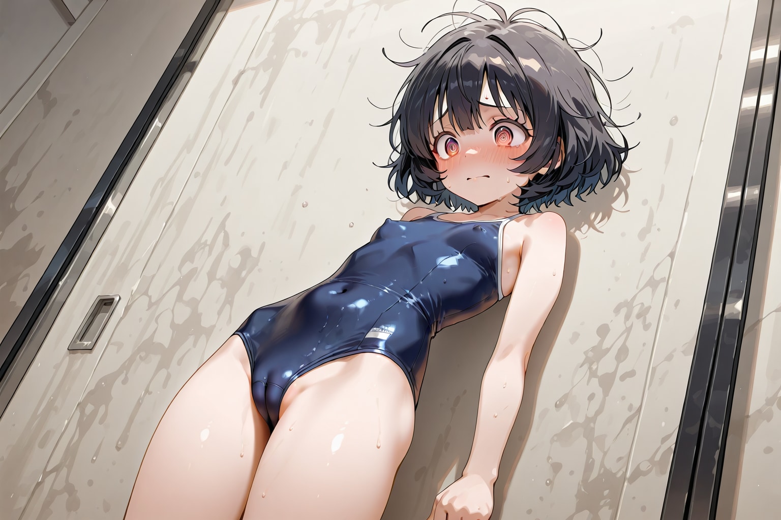 スク水を試着してまた目を回す姪