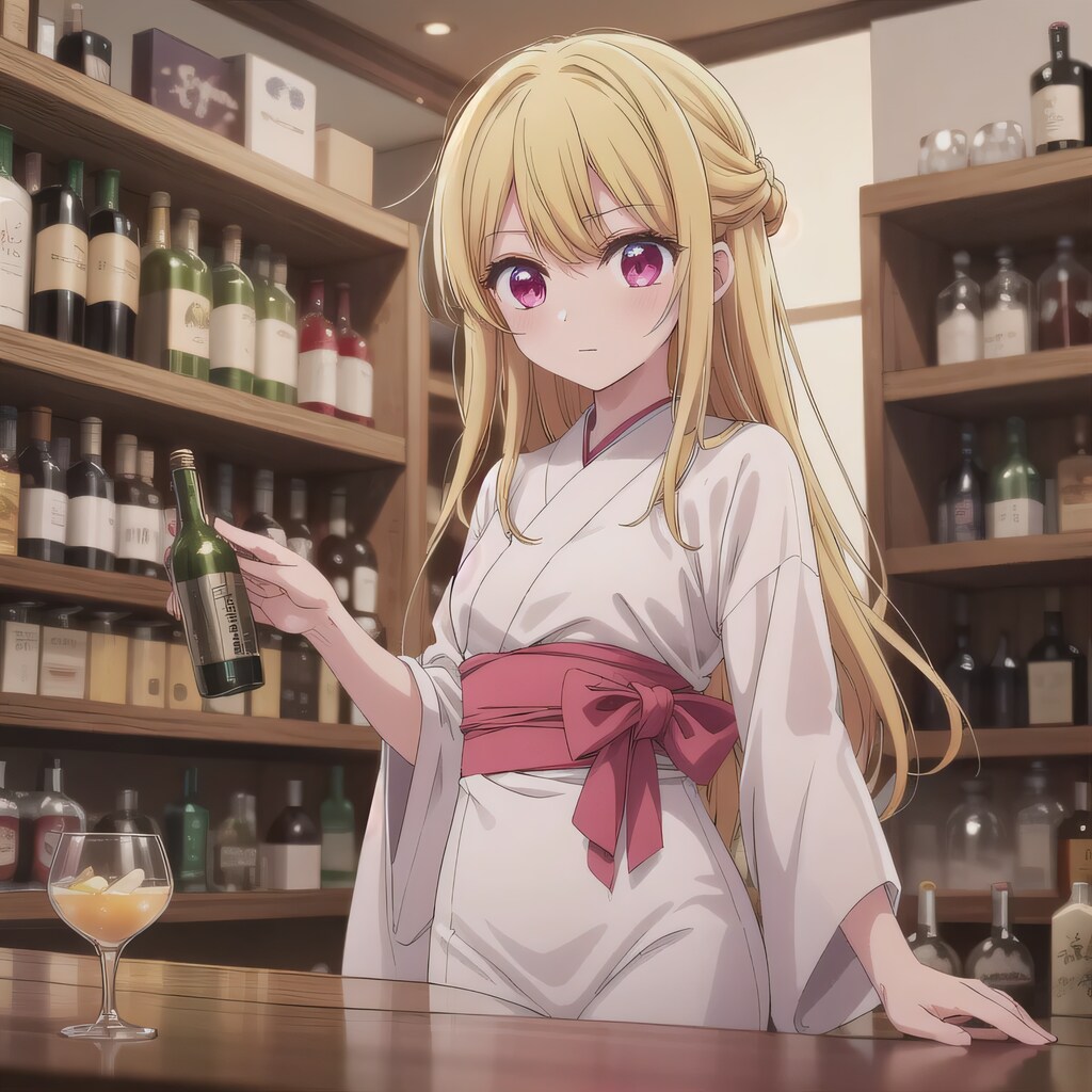 金髪ロングで酒場の少女４