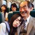 電車でうたたね 2枚目