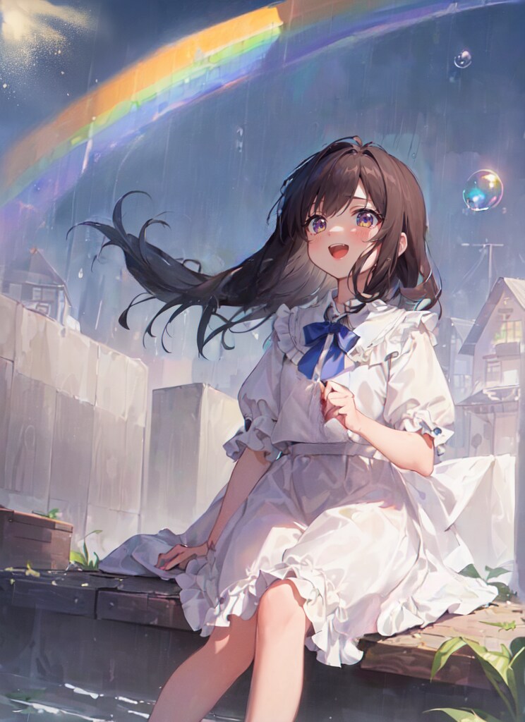 見上げれば雨上がり