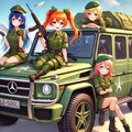 ラブライブキャラとメルセデスベンツG500L軍用車 4枚目