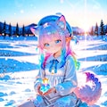 4枚）雪とケモ耳エルフさん 3枚目