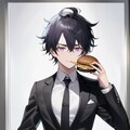 ハンバーガーを食べる黒髪短髪男性達！！（11枚） 4枚目