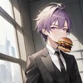 ハンバーガーを食べる黒髪短髪男性達！！（11枚） 9枚目