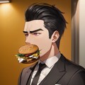 ハンバーガーを食べる黒髪短髪男性達！！（11枚） 11枚目