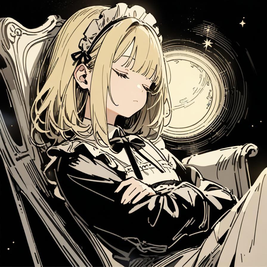 🌙🍕内なる心の部屋でおピッツァどりーみんしちゃう系メイドちゃん🍕🌙