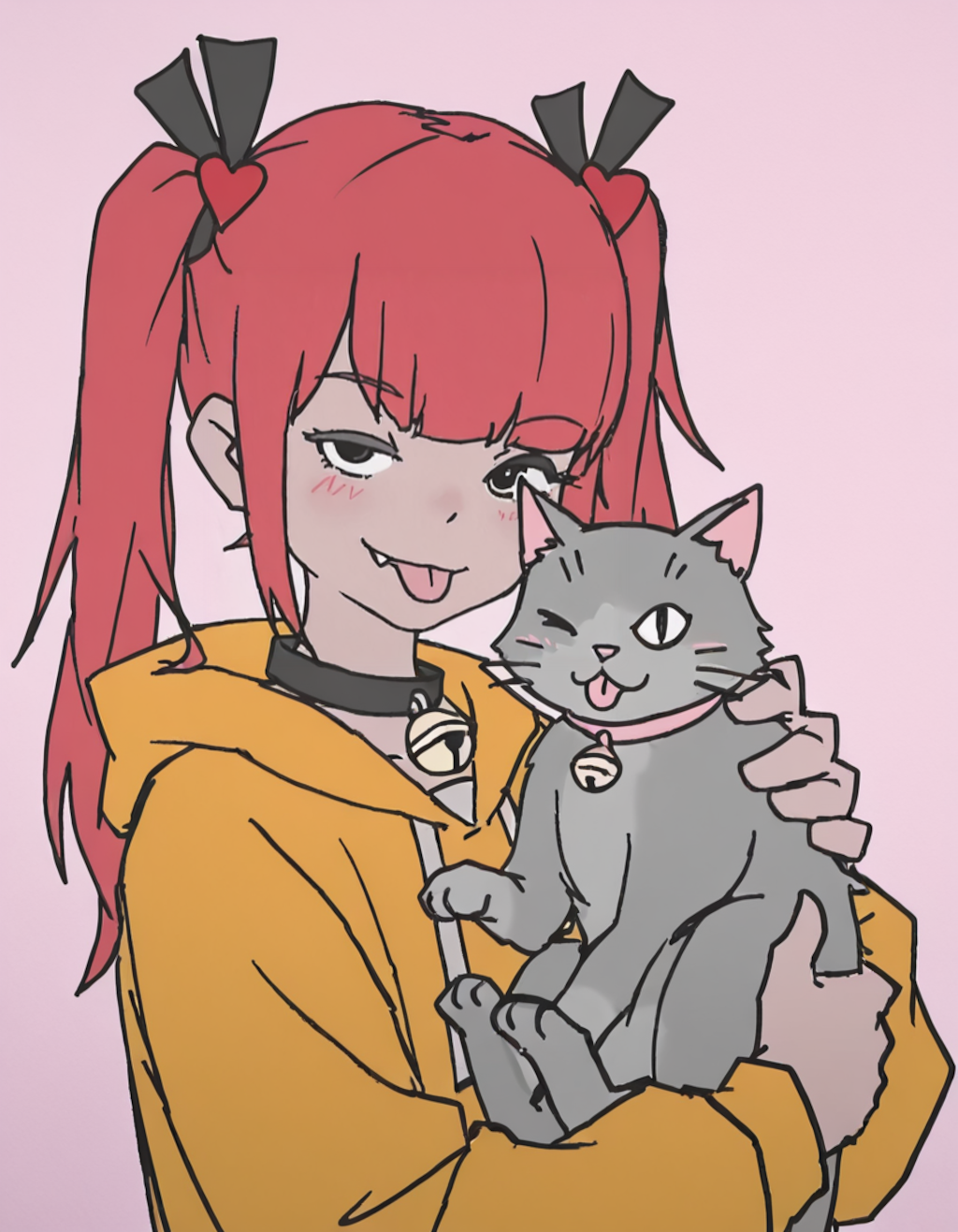 猫と女の子