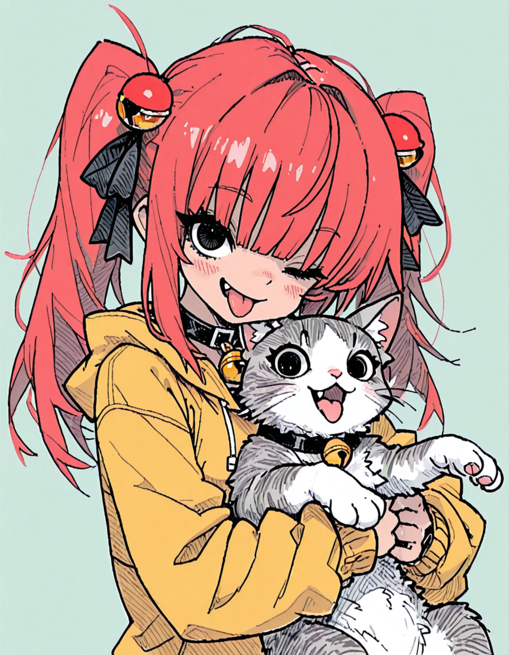 猫と女の子