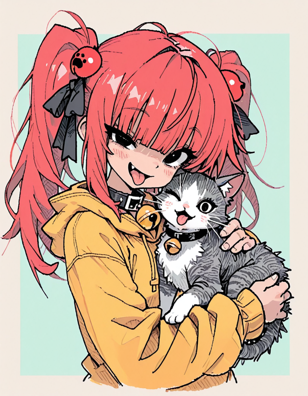 猫と女の子