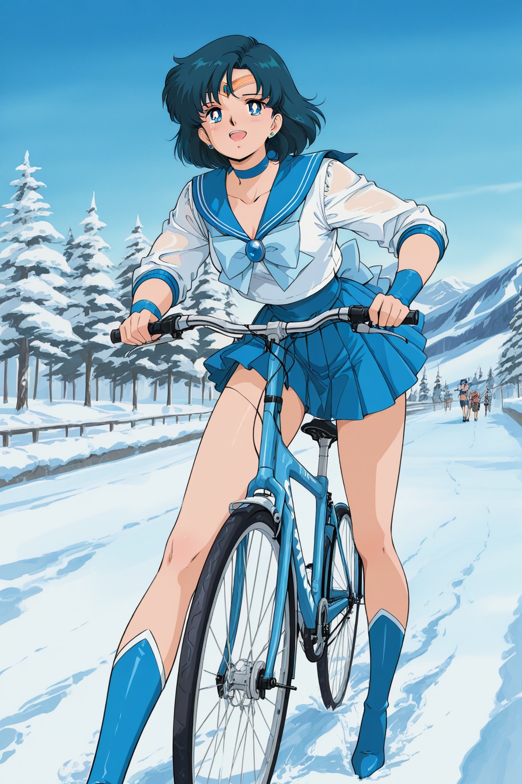 自転車に乗るセー〇ー戦士_APRICOT
