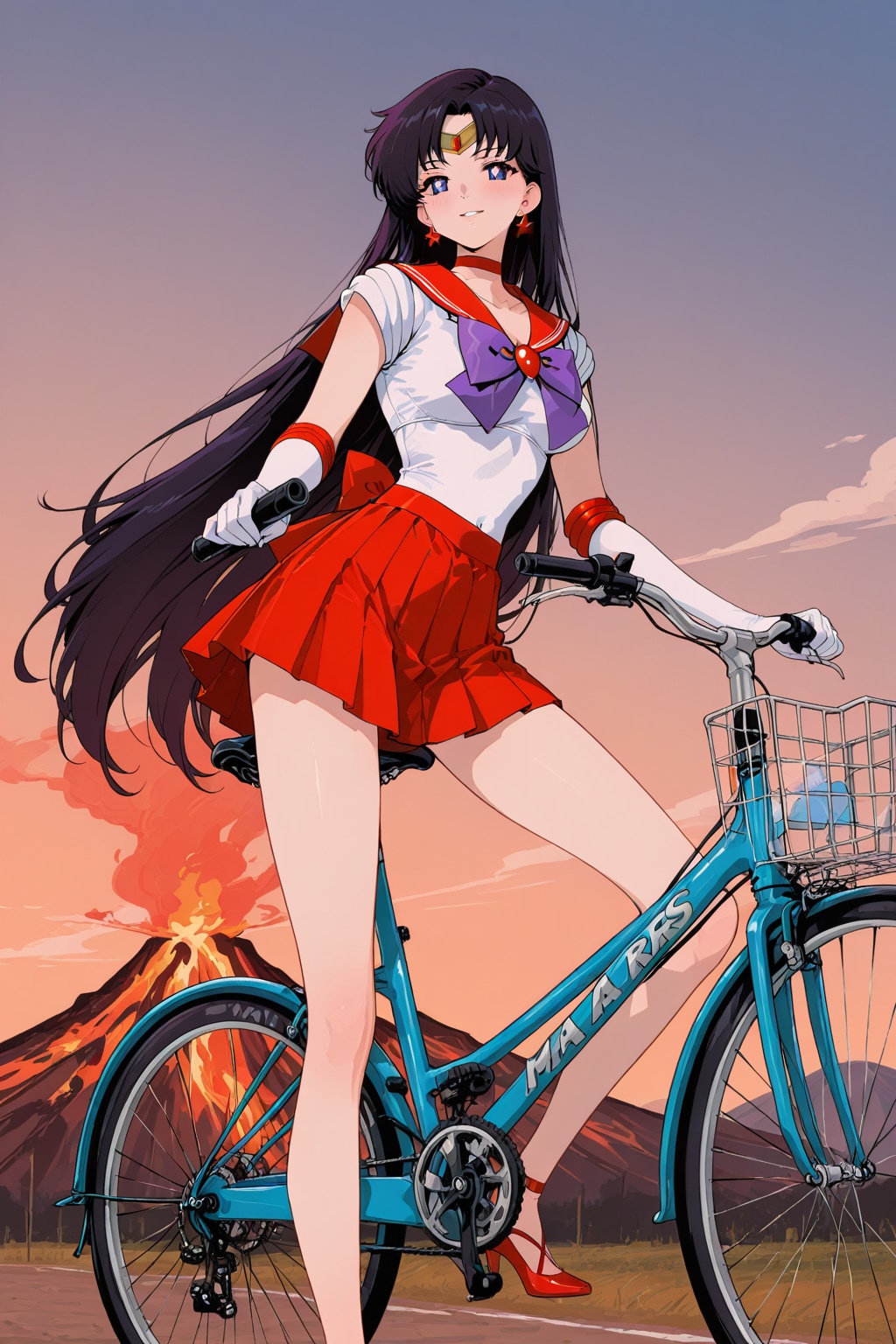 自転車に乗るセー〇ー戦士_APRICOT
