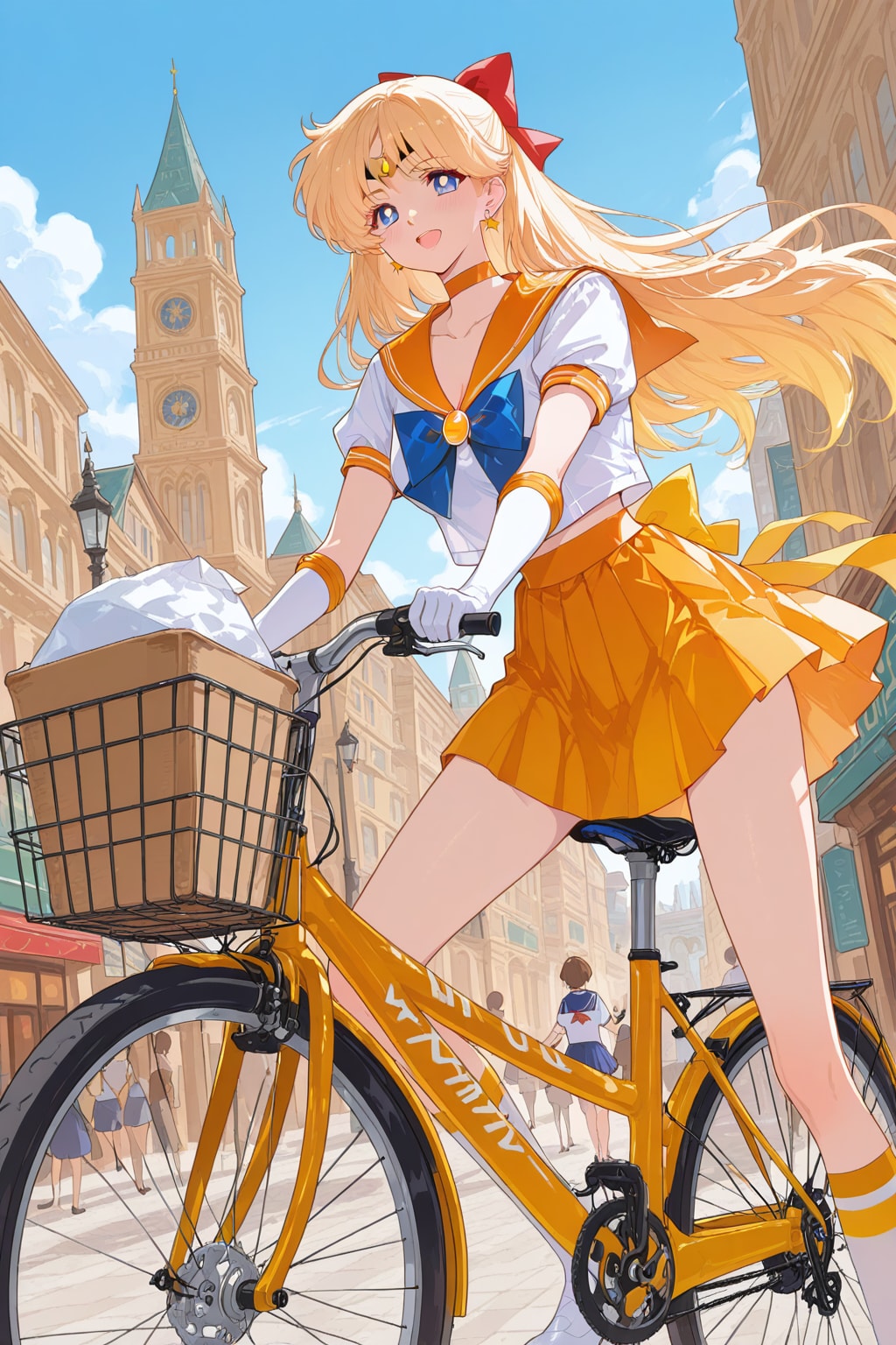 自転車に乗るセー〇ー戦士_APRICOT