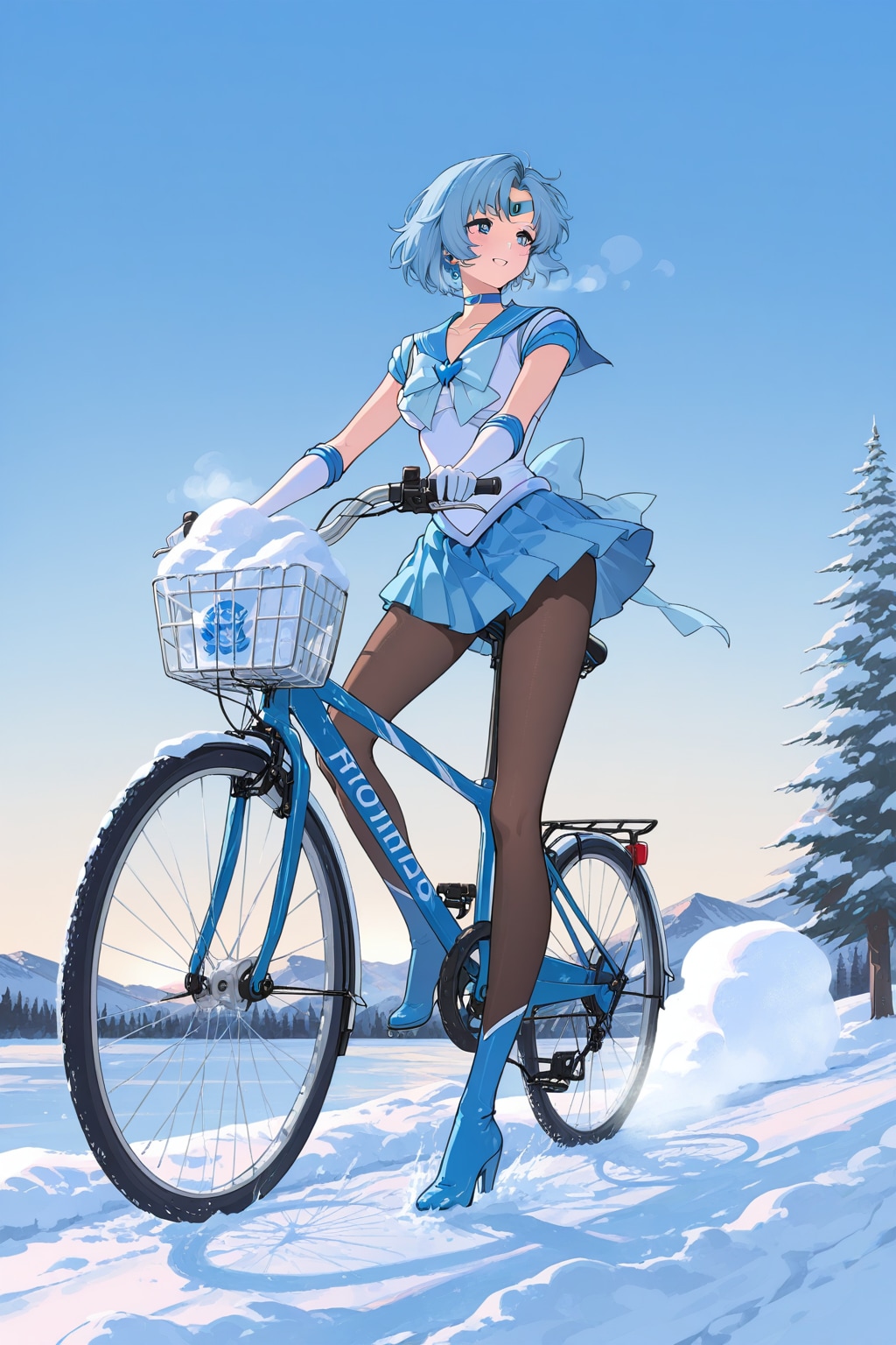 自転車に乗るセー〇ー戦士_APRICOT