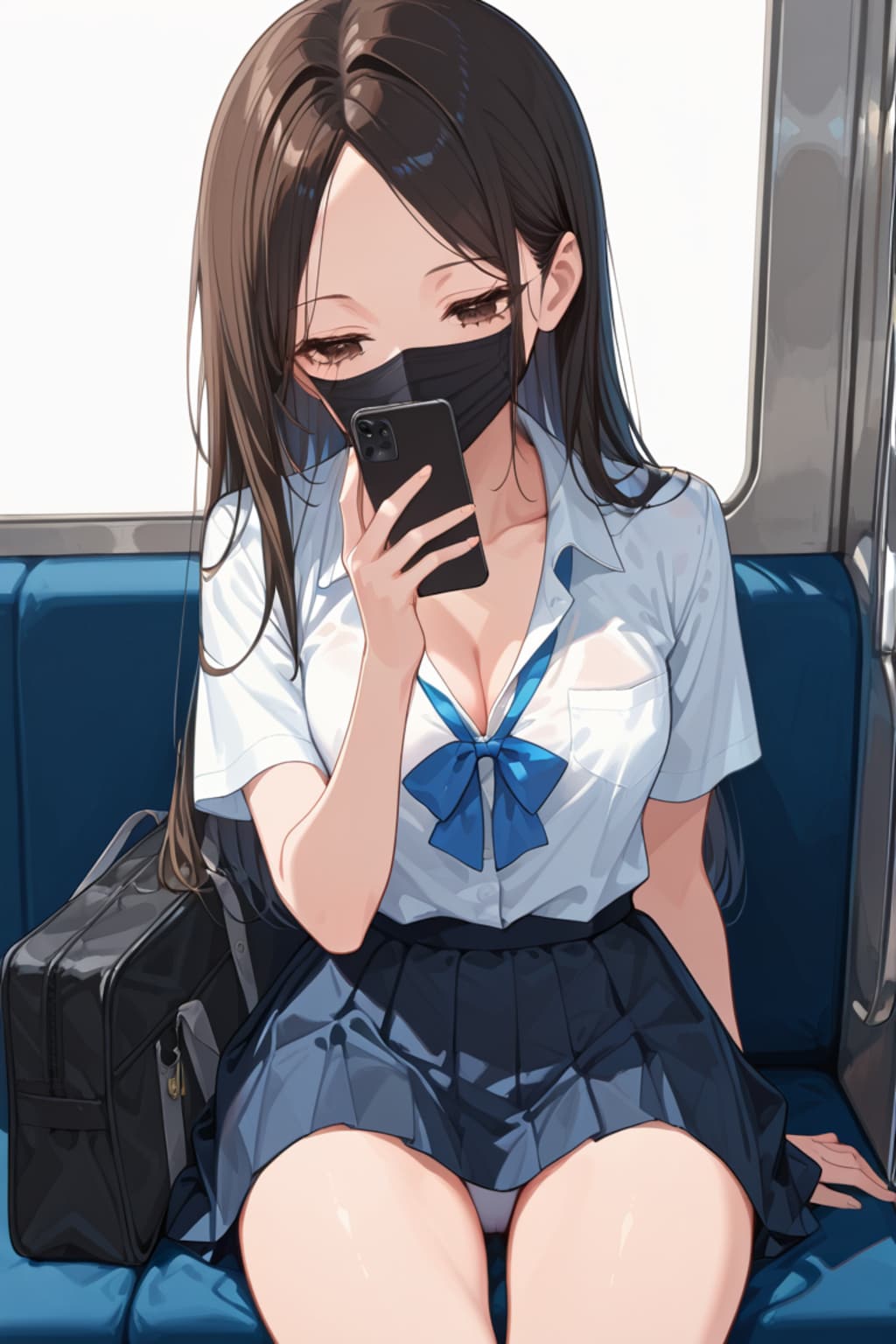 ジト目ちゃん②スマホに集中