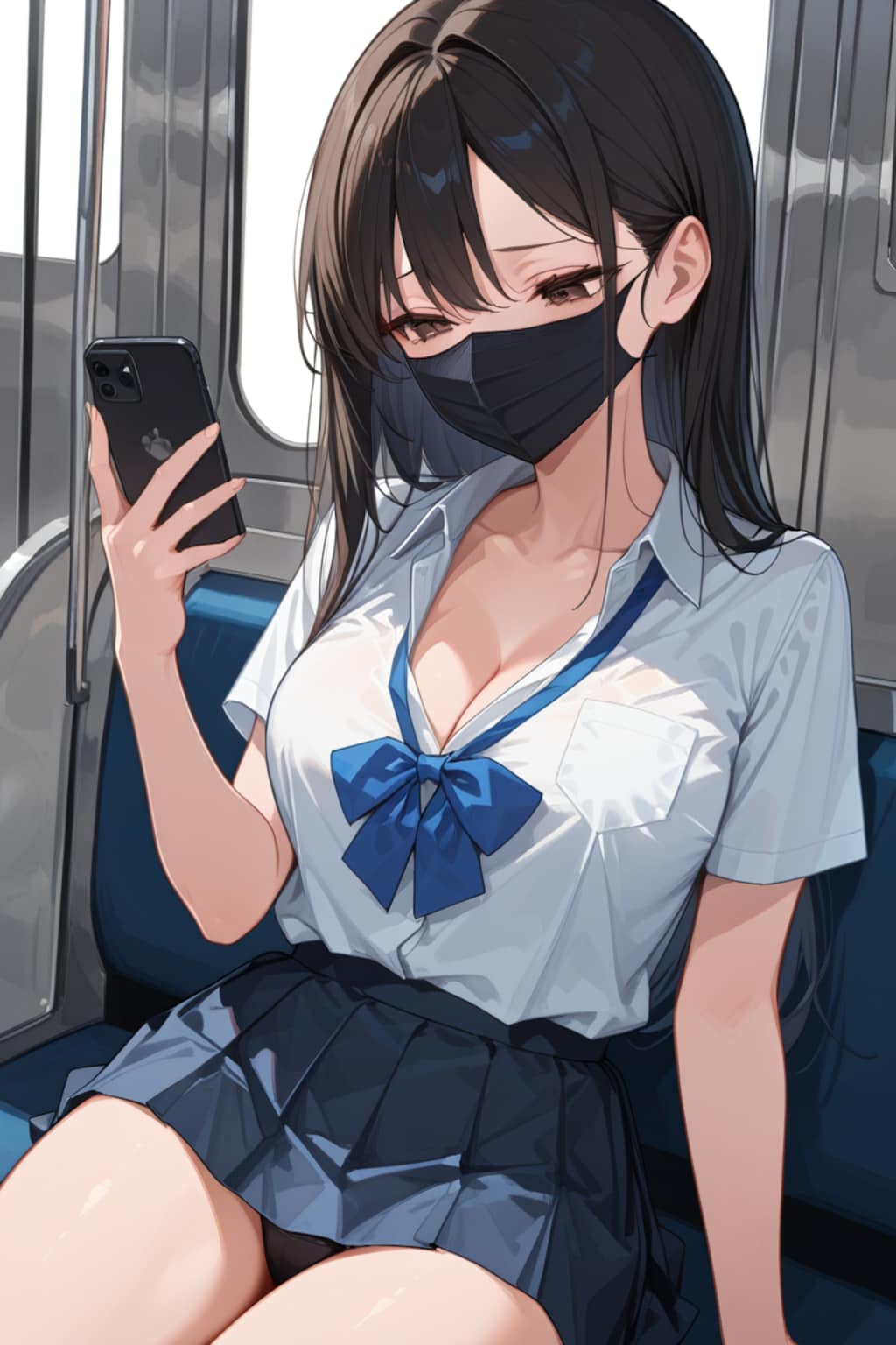 ジト目ちゃん②スマホに集中