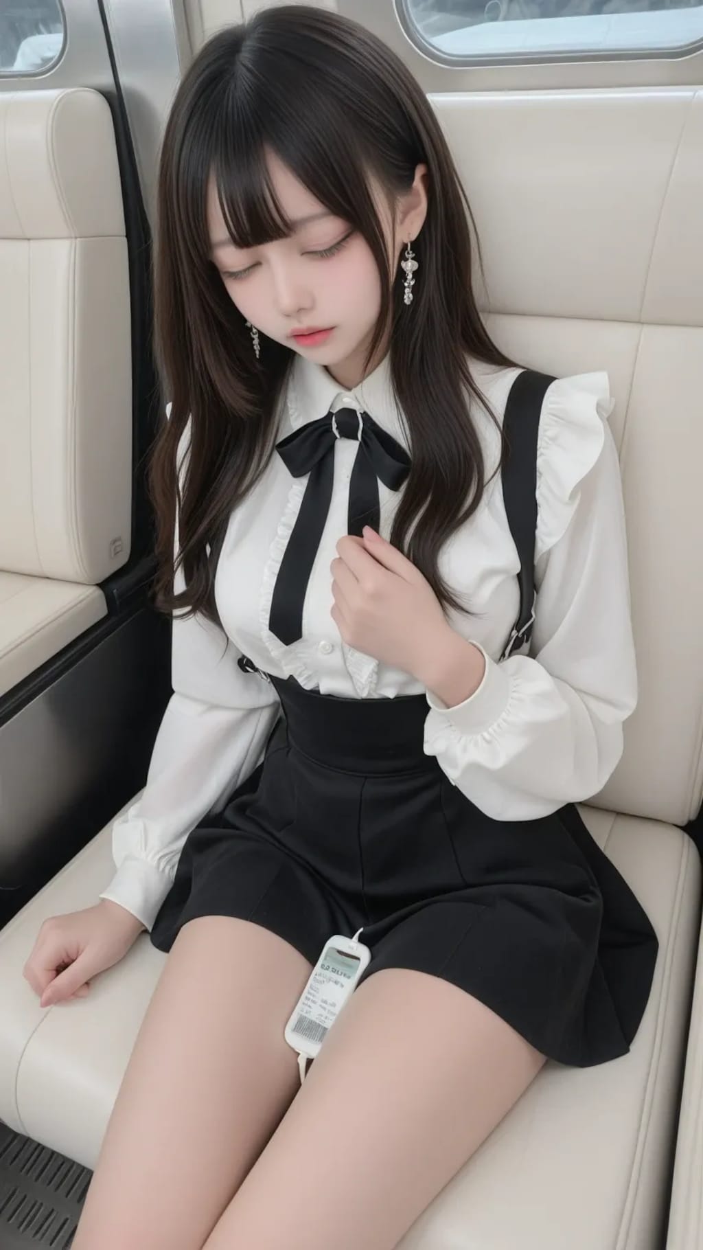 地雷系ちゃんの電車旅《SeaArt》