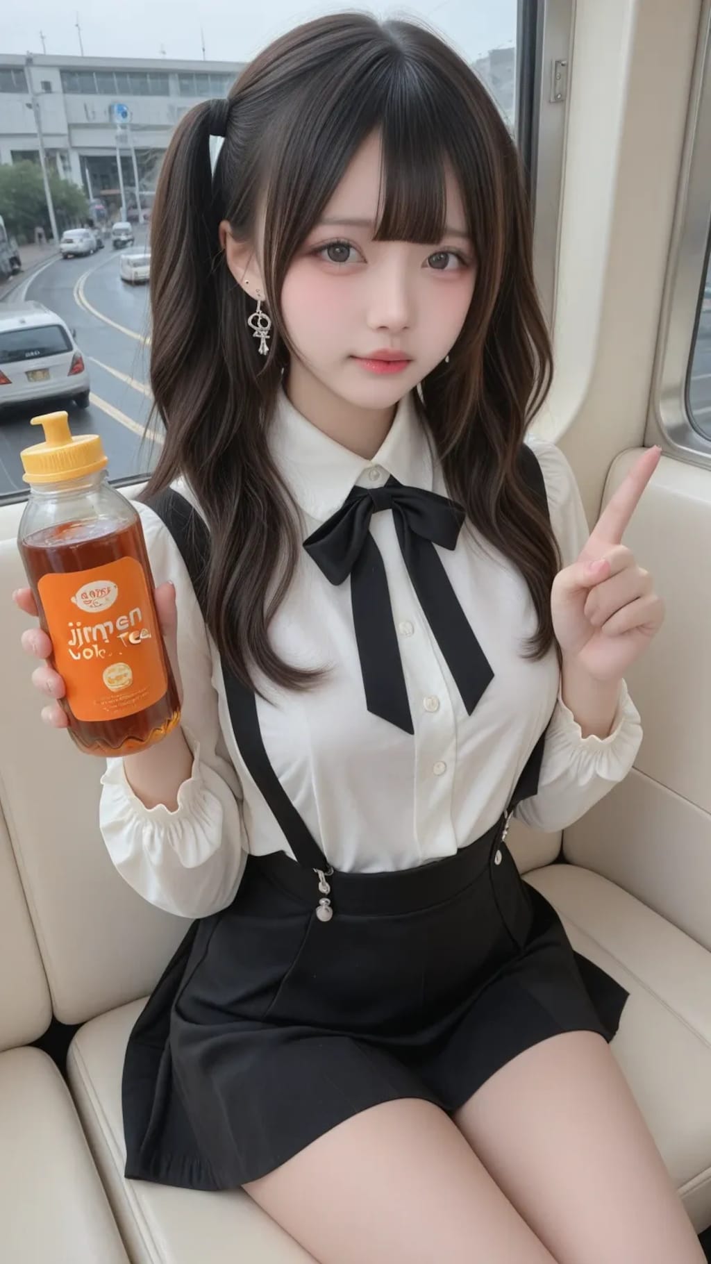 地雷系ちゃんの電車旅《SeaArt》