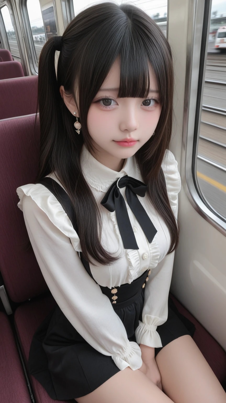 地雷系ちゃんの電車旅《SeaArt》 | の人気AIイラスト・グラビア