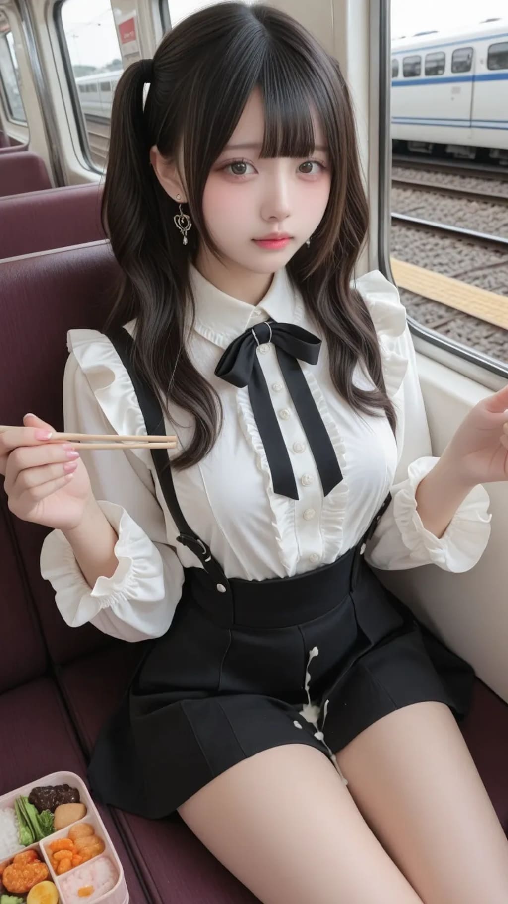 地雷系ちゃんの電車旅《SeaArt》