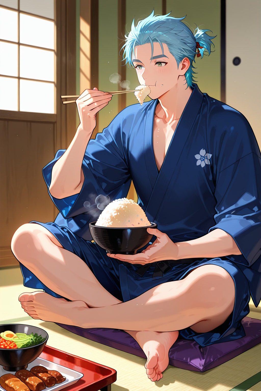 武士は食べるならご飯大盛で