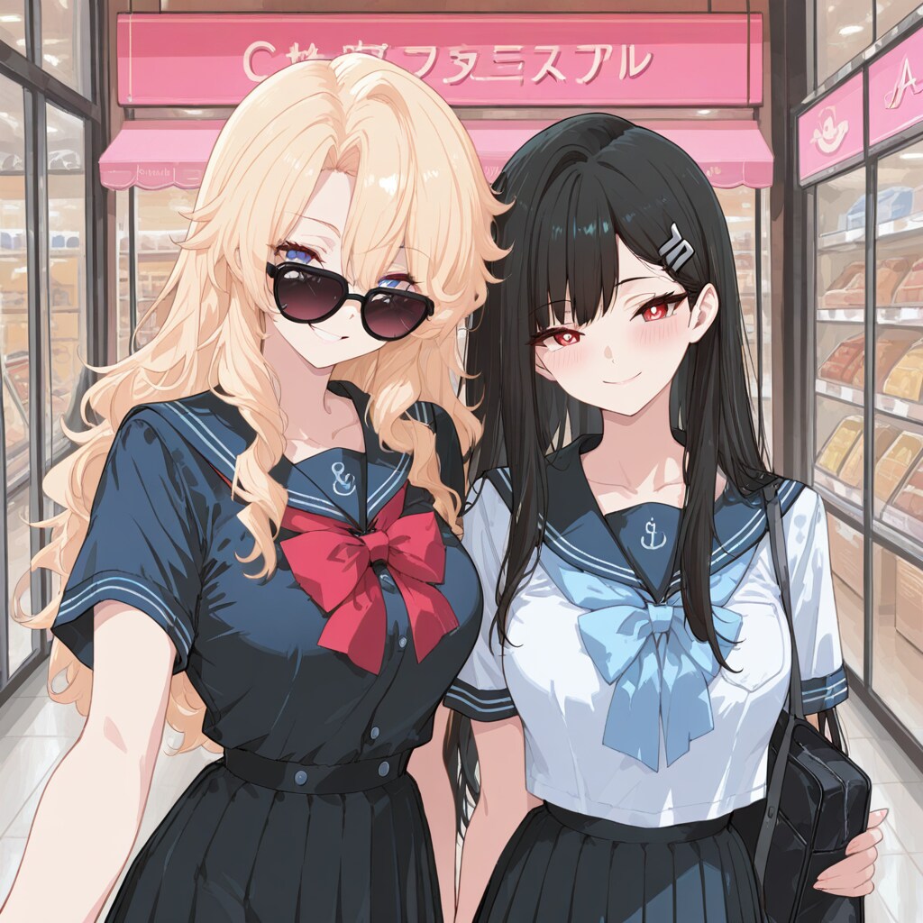 サングラス試着中