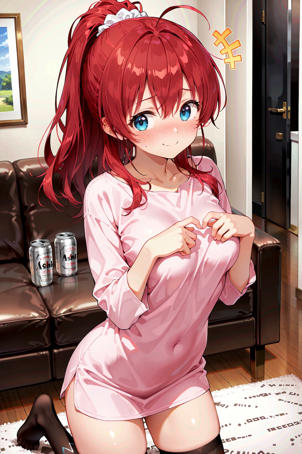 夏休み最終日、起き抜けのジト目先生 Y831