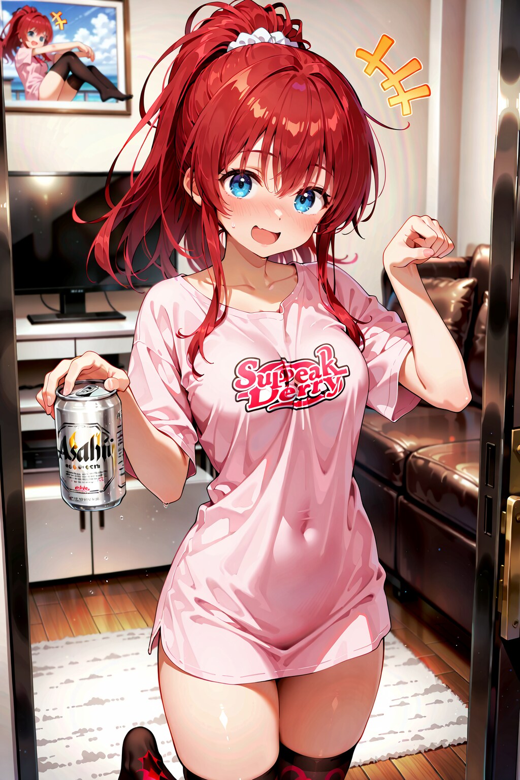 夏休み最終日、起き抜けのジト目先生 Y831