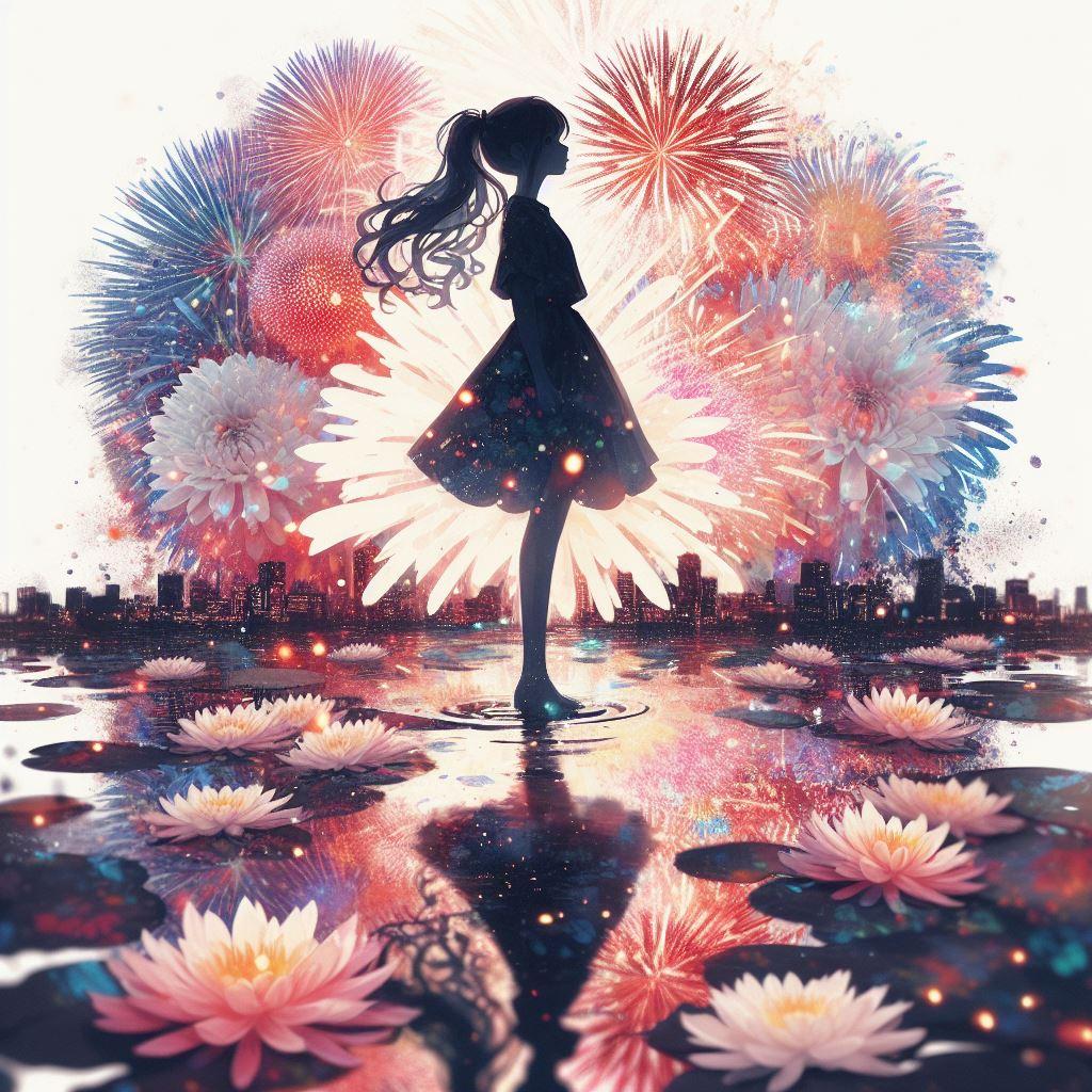 二重露光と少女32 | の人気AIイラスト・グラビア