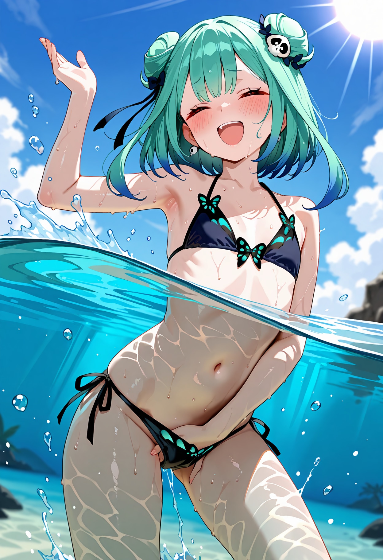 見えない水中で