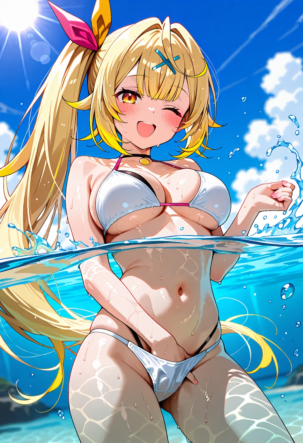 見えない水中で