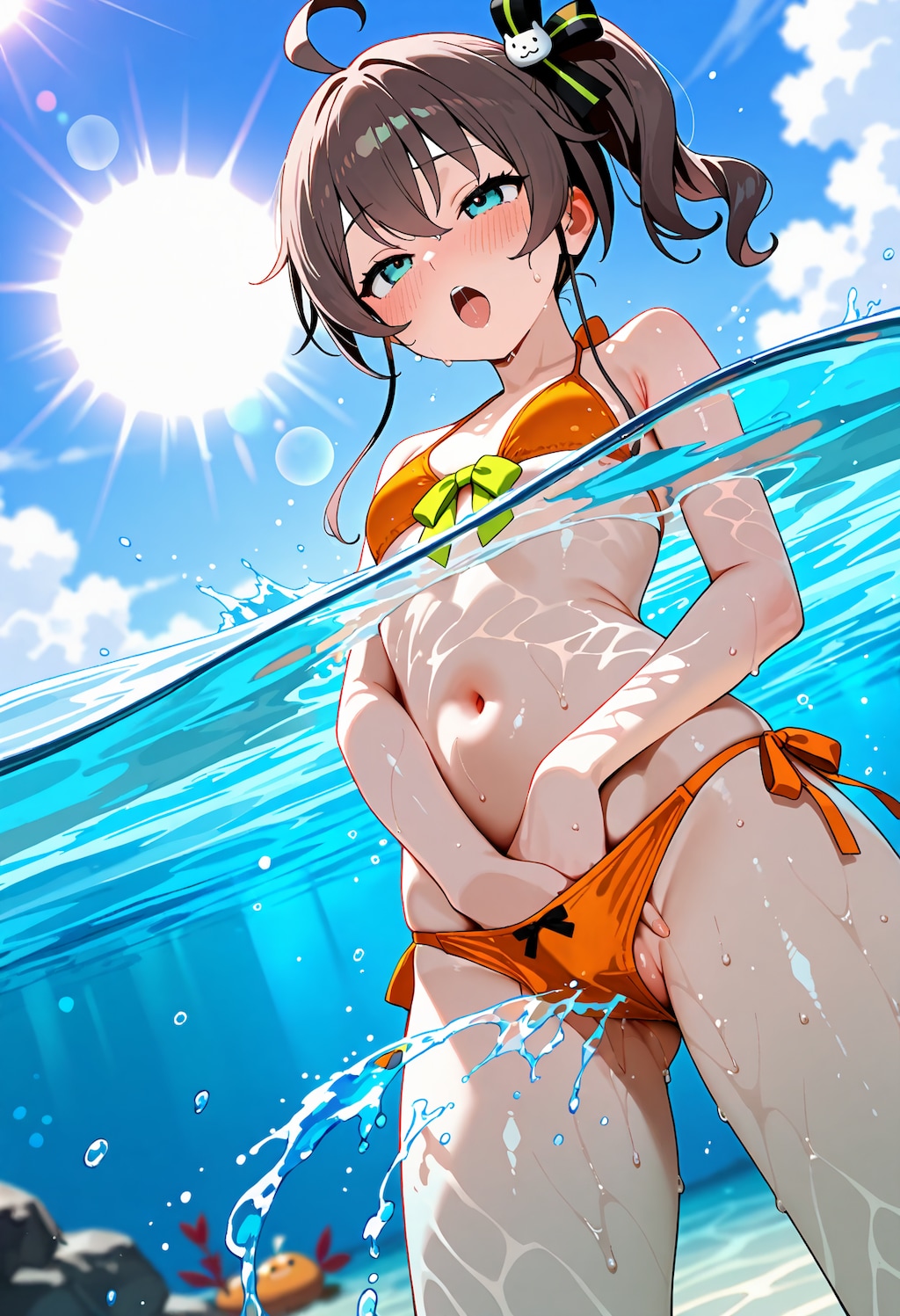 見えない水中で