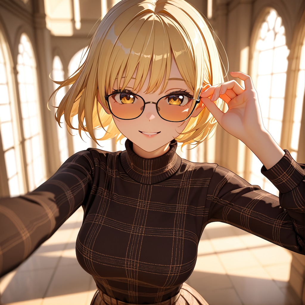 「お待たせ！……ふふ、そんなにじっと見つめて、どうしたの？」