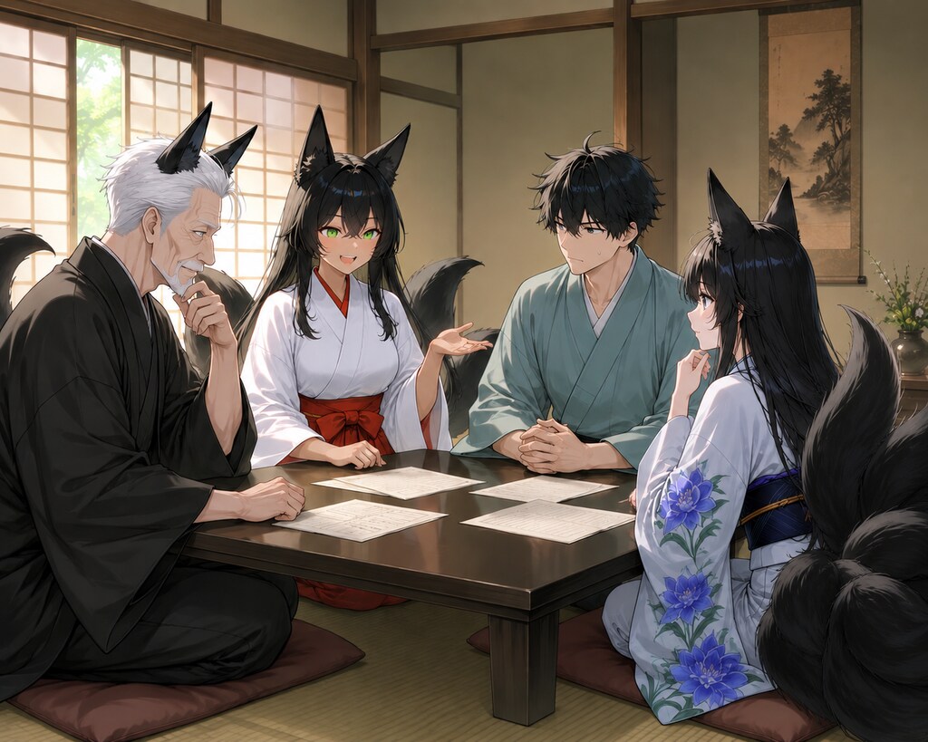 西の黒狐の神域にて