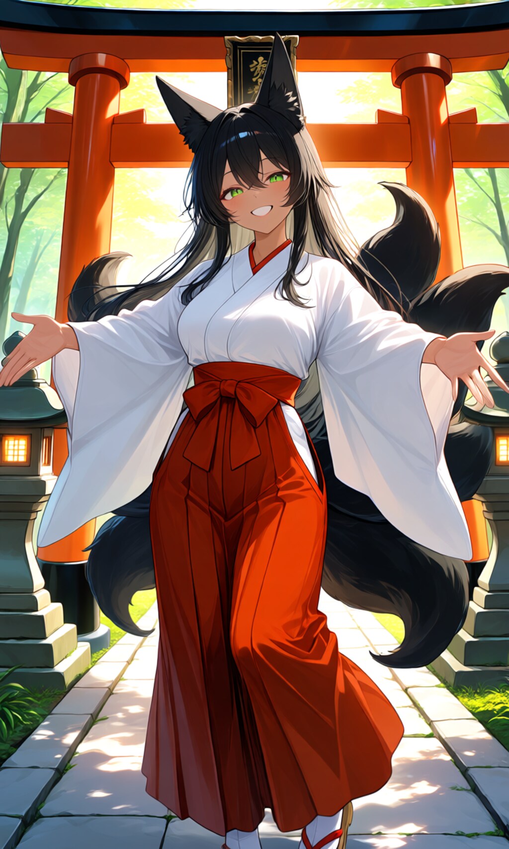 西の黒狐の神域にて