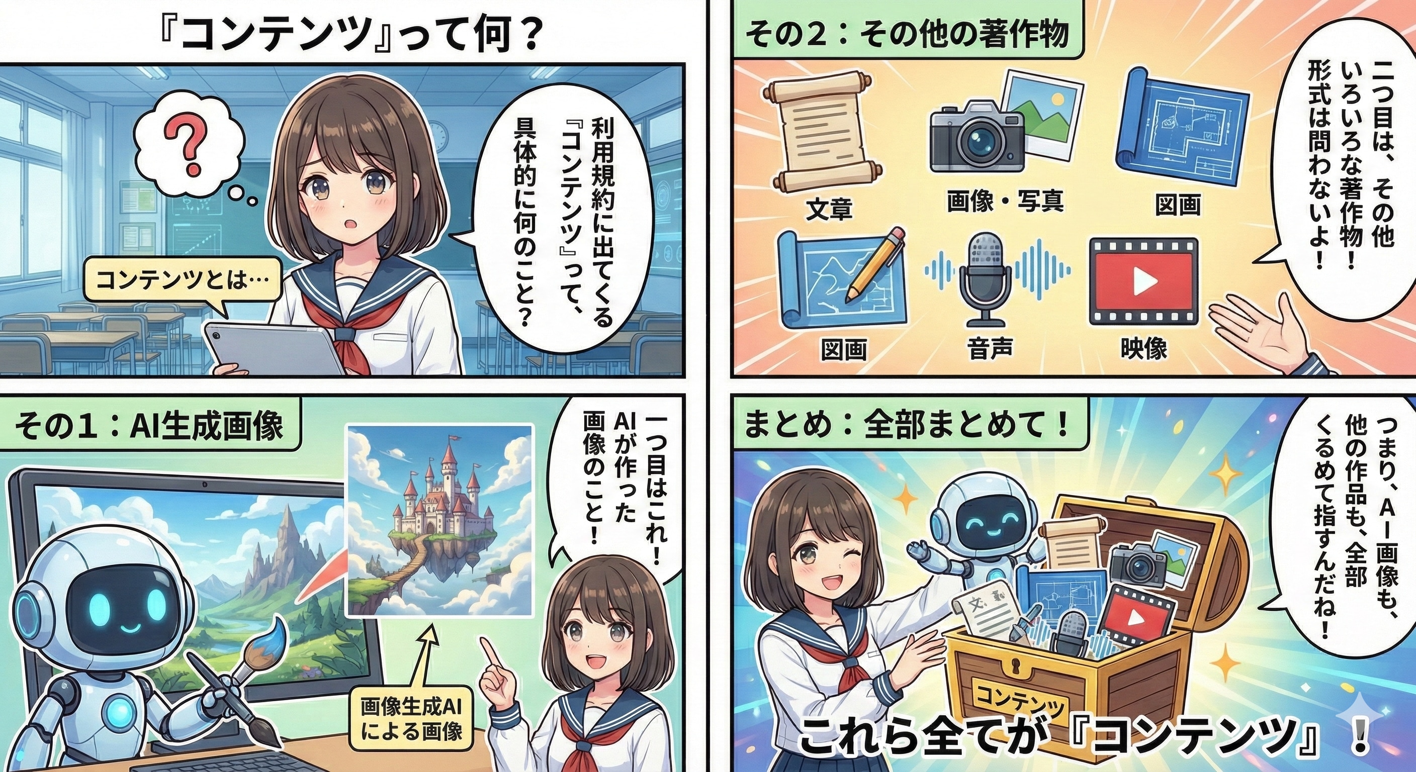 第1項 用語の定義を4コマで | の人気AIイラスト・グラビア