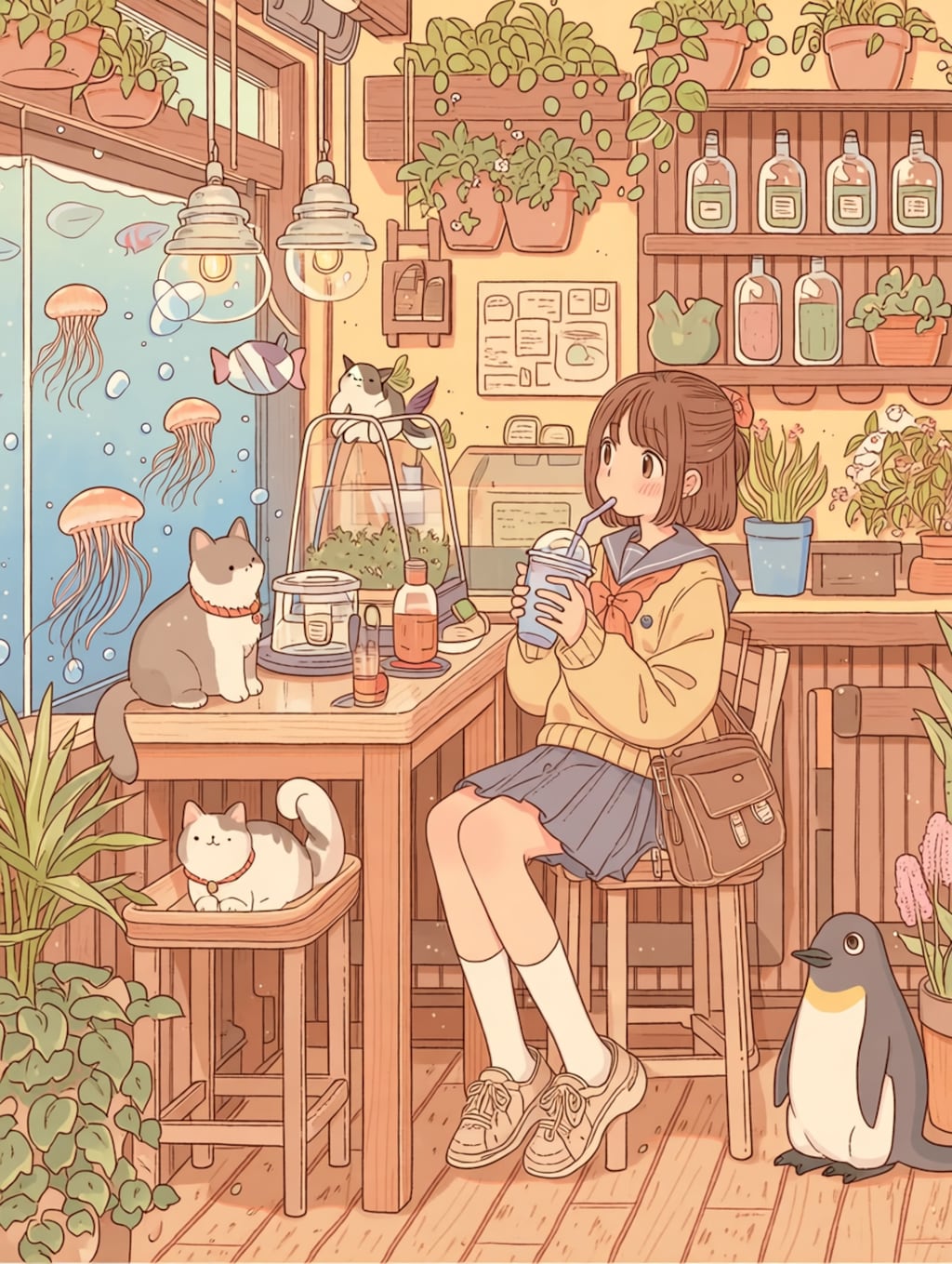 カフェでいっぱい