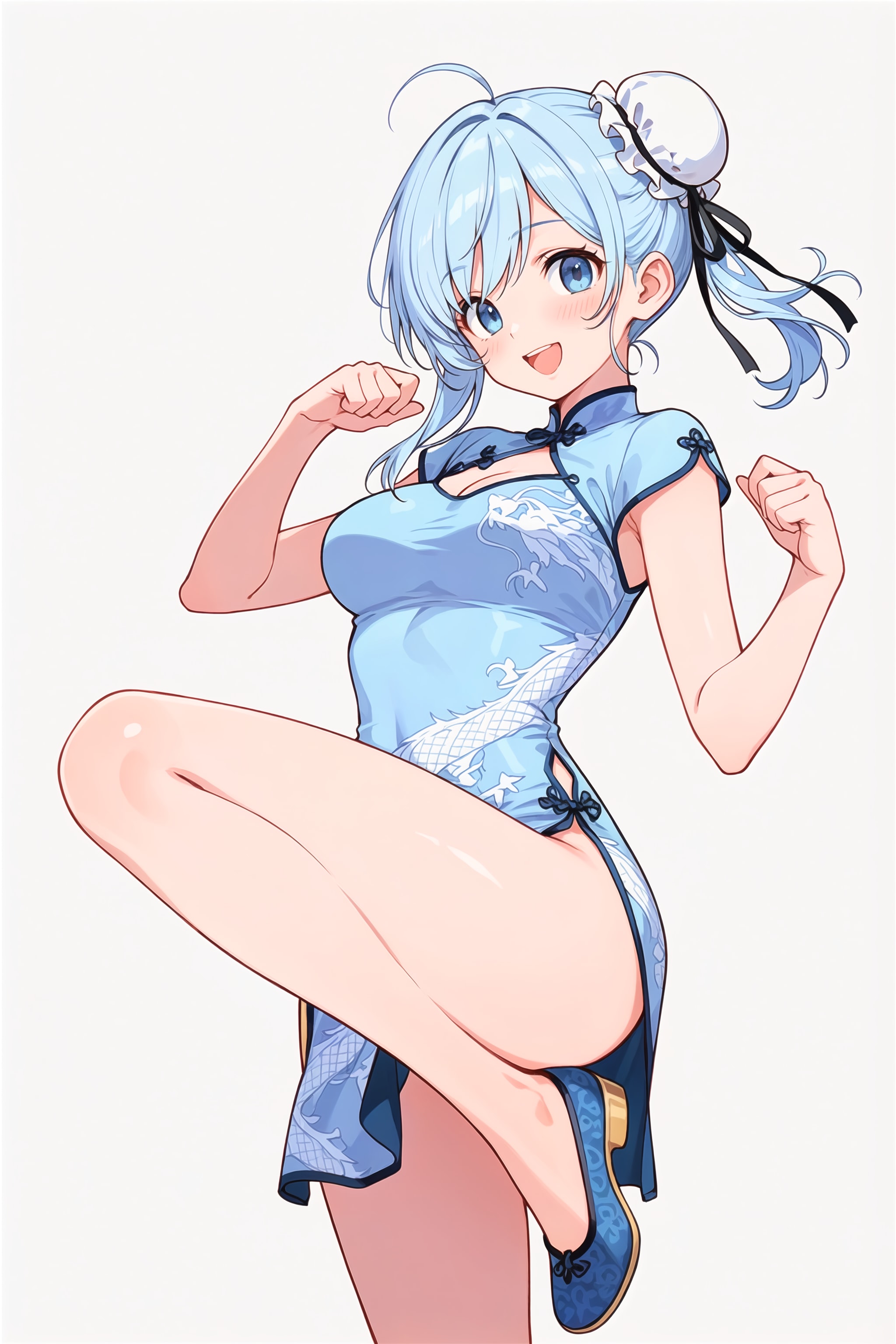お団子サイドテール