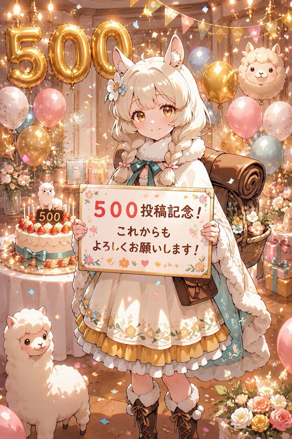 500投稿記念 | の人気AIイラスト・グラビア