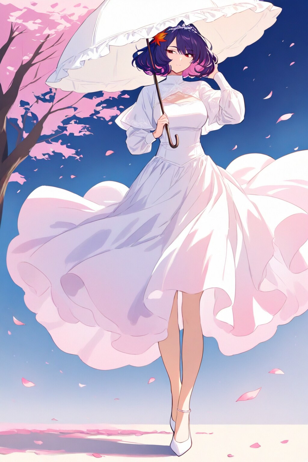 八尺様、散歩中